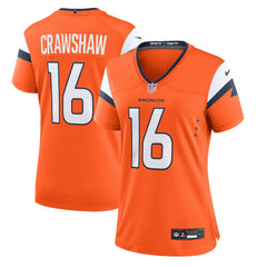 Jeremy Crawshaw  Women's Team Game Jersey - Denver Broncos Jerseys