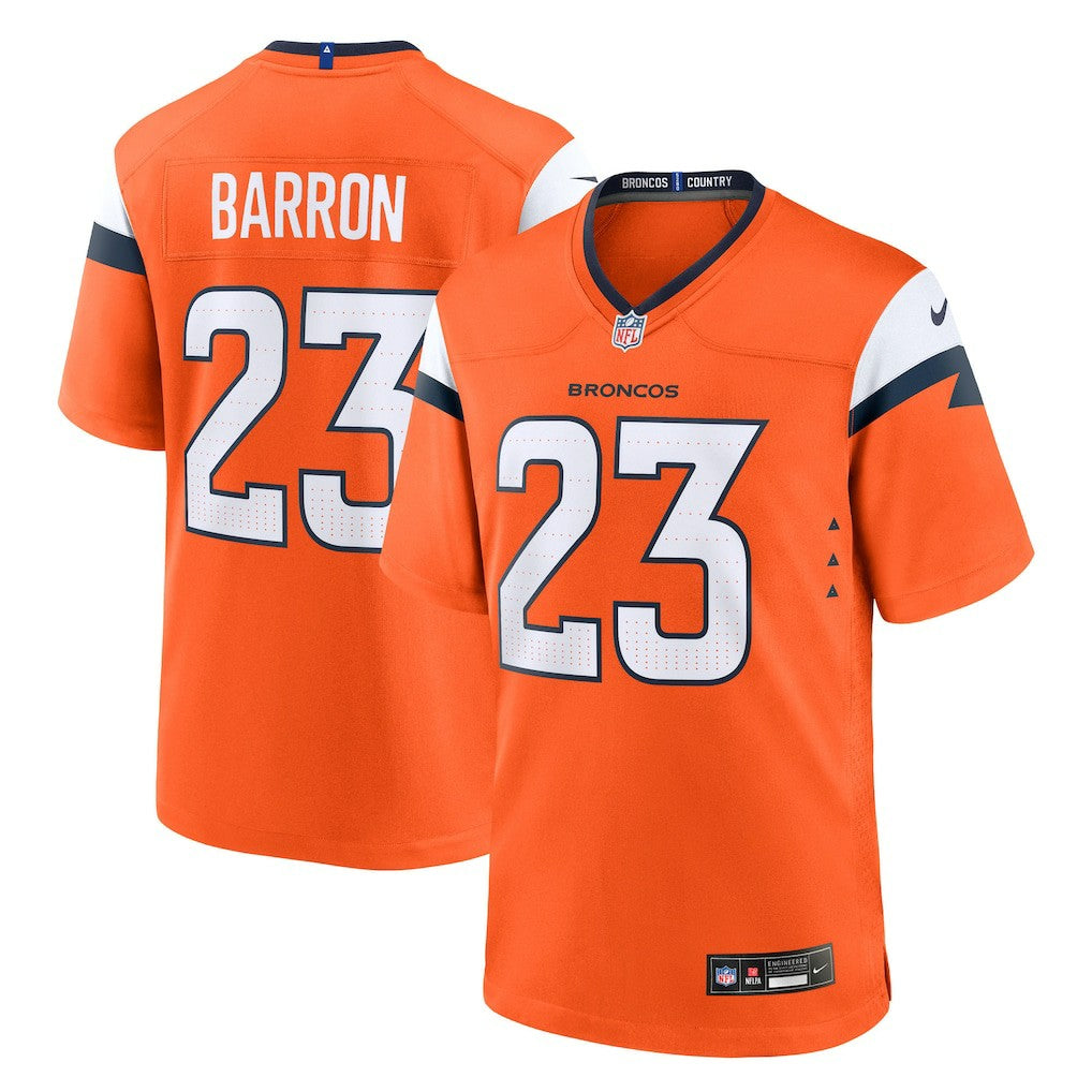 Jahdae Barron  Team Game Jersey - Denver Broncos Jerseys