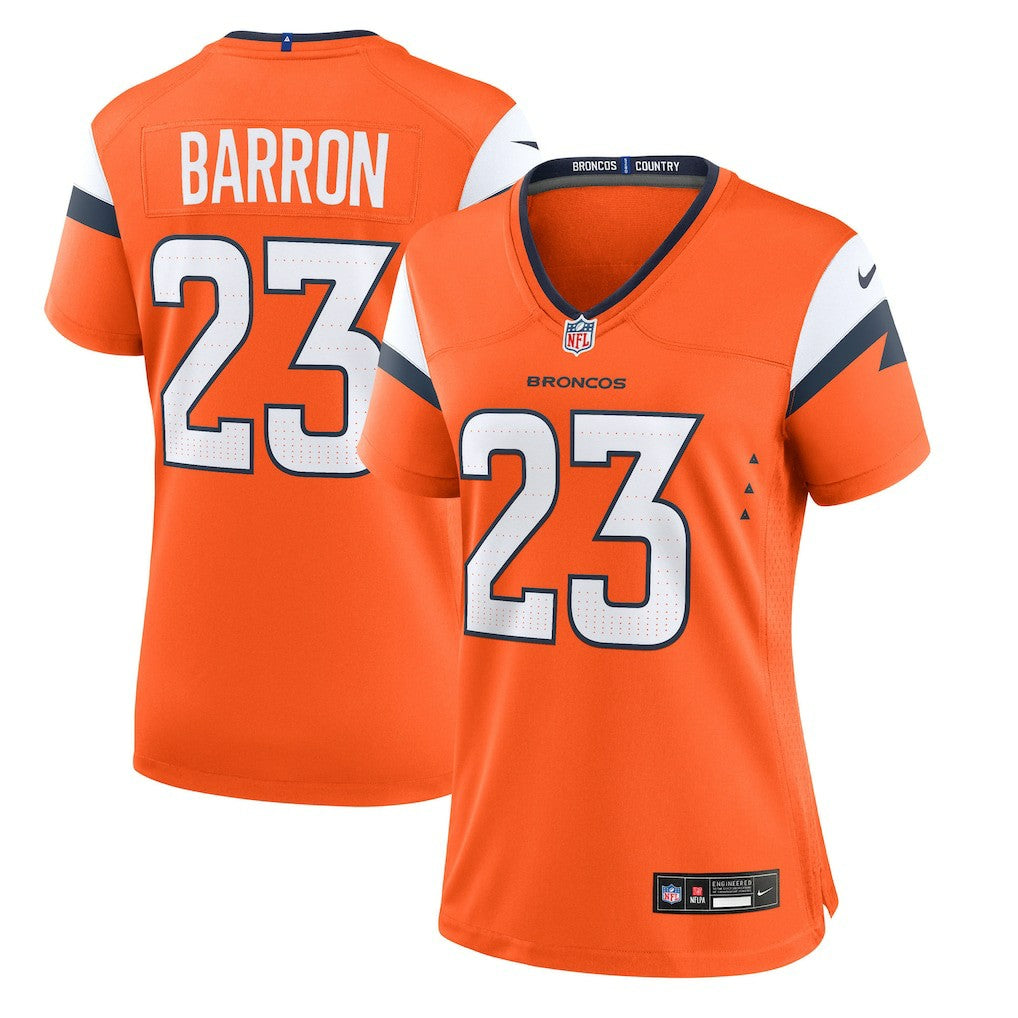 Jahdae Barron  Women's Team Game Jersey - Denver Broncos Jerseys