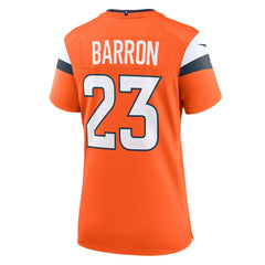 Jahdae Barron  Women's Team Game Jersey - Denver Broncos Jerseys