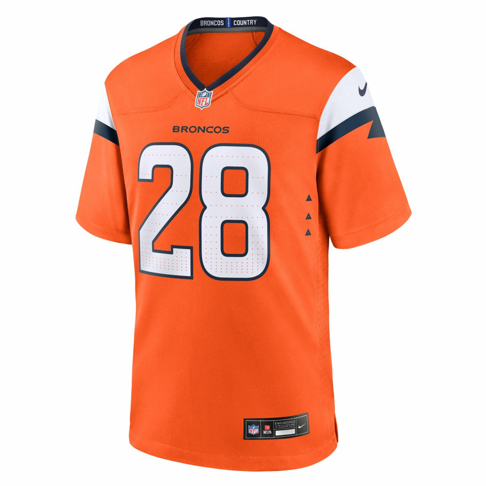 Tyler Badie  Team Game Jersey - Denver Broncos Jerseys