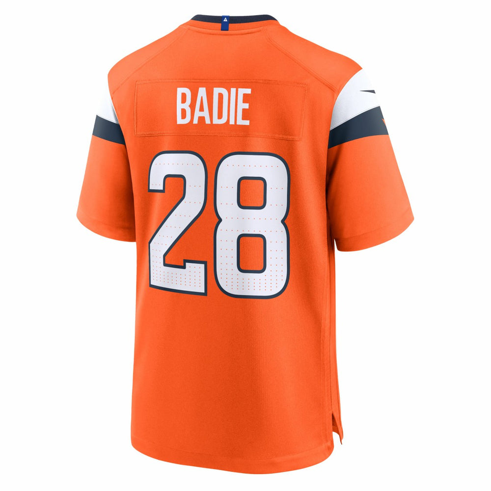 Tyler Badie  Team Game Jersey - Denver Broncos Jerseys