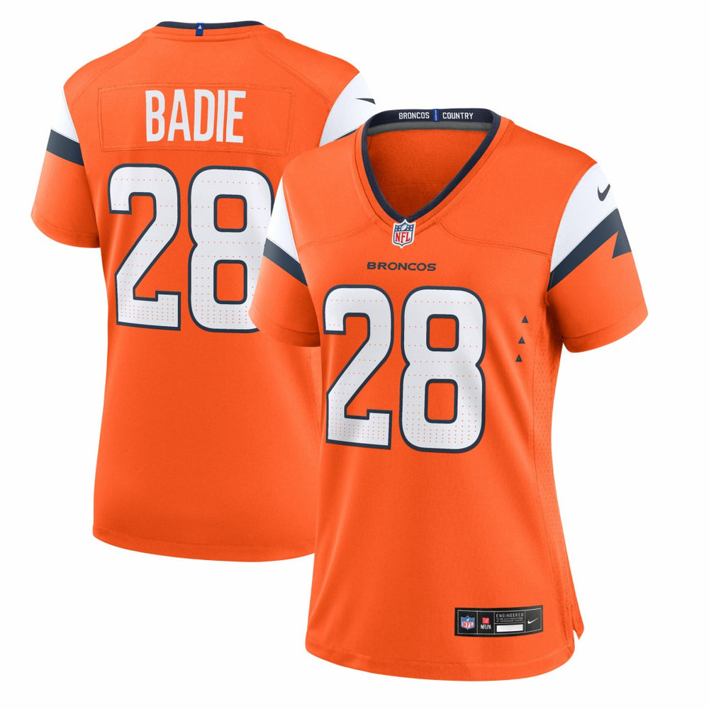 Tyler Badie  Women's Team Game Jersey - Denver Broncos Jerseys