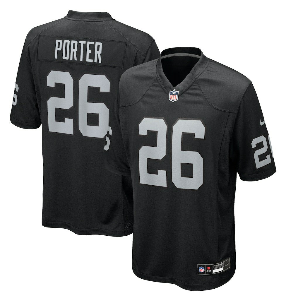 Darien Porter  Team Game Jersey - Las Vegas Raiders Jerseys