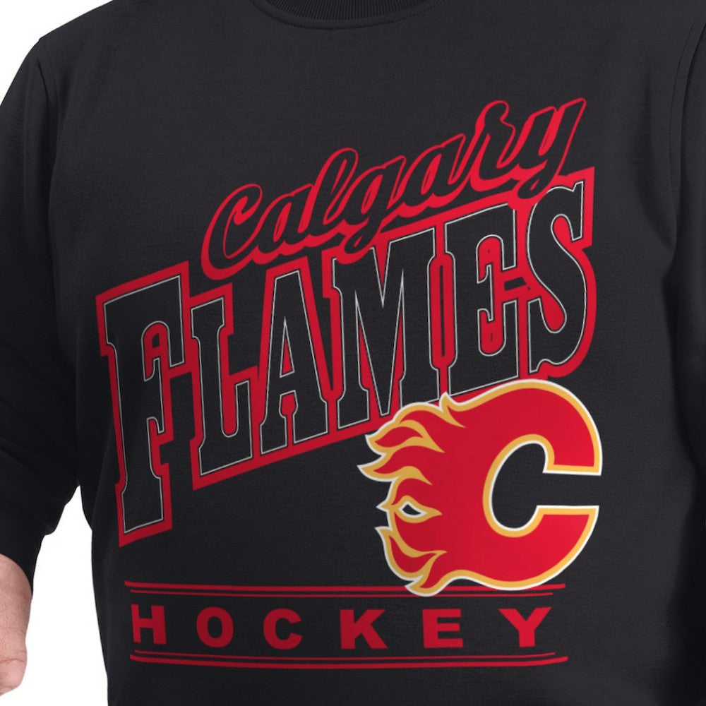 NHL Calgary Flames G-III Sports by Carl Banks Adaptive Headliner Fleece Sweatshirt