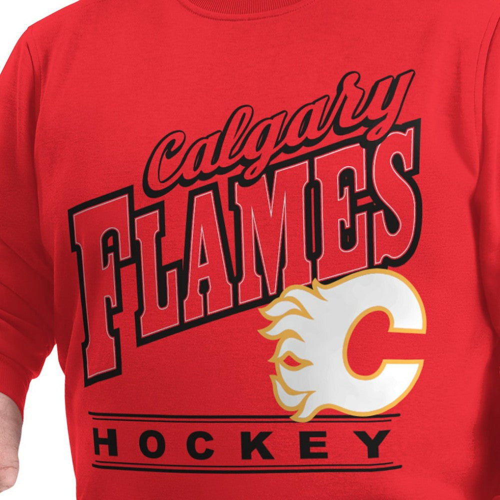 NHL Calgary Flames G-III Sports by Carl Banks Adaptive Headliner Fleece Sweatshirt