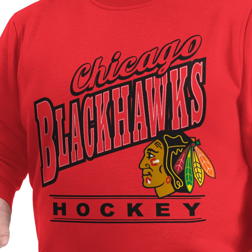 NHL Chicago Blackhawks G-III Sports by Carl Banks Adaptive Headliner Fleece Sweatshirt