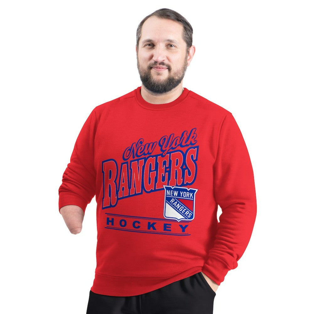 NHL New York Rangers G-III Sports by Carl Banks Adaptive Headliner Fleece Sweatshirt