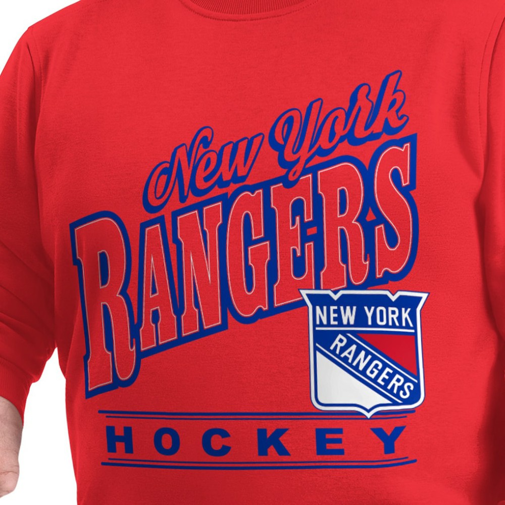 NHL New York Rangers G-III Sports by Carl Banks Adaptive Headliner Fleece Sweatshirt