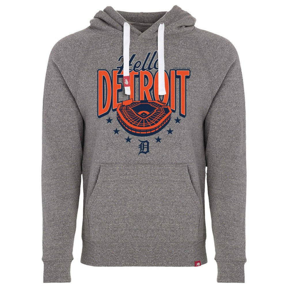 Heather Gray Detroit Tigers Sportiqe Unisex Hello Detroit Olsen Tri-Blend Fleece Hoodie