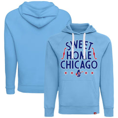 Light Blue Chicago Cubs Sportiqe Unisex Sweet Home Chicago Olsen Tri-Blend Fleece Hoodie