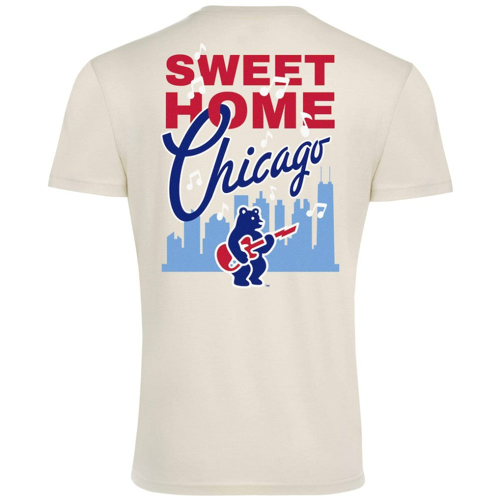 Cream Chicago Cubs Sportiqe Unisex Sweet Home Chicago Comfy Tri-Blend Jersey T-Shirt