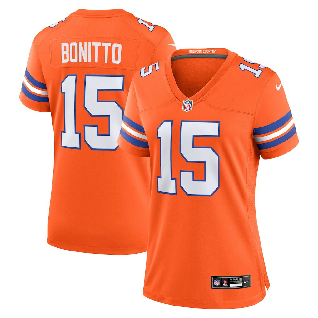 Nik Bonitto  Women's Alternate 2 Mile High Collection 1977 Throwback Game Jersey - Denver Broncos Jerseys