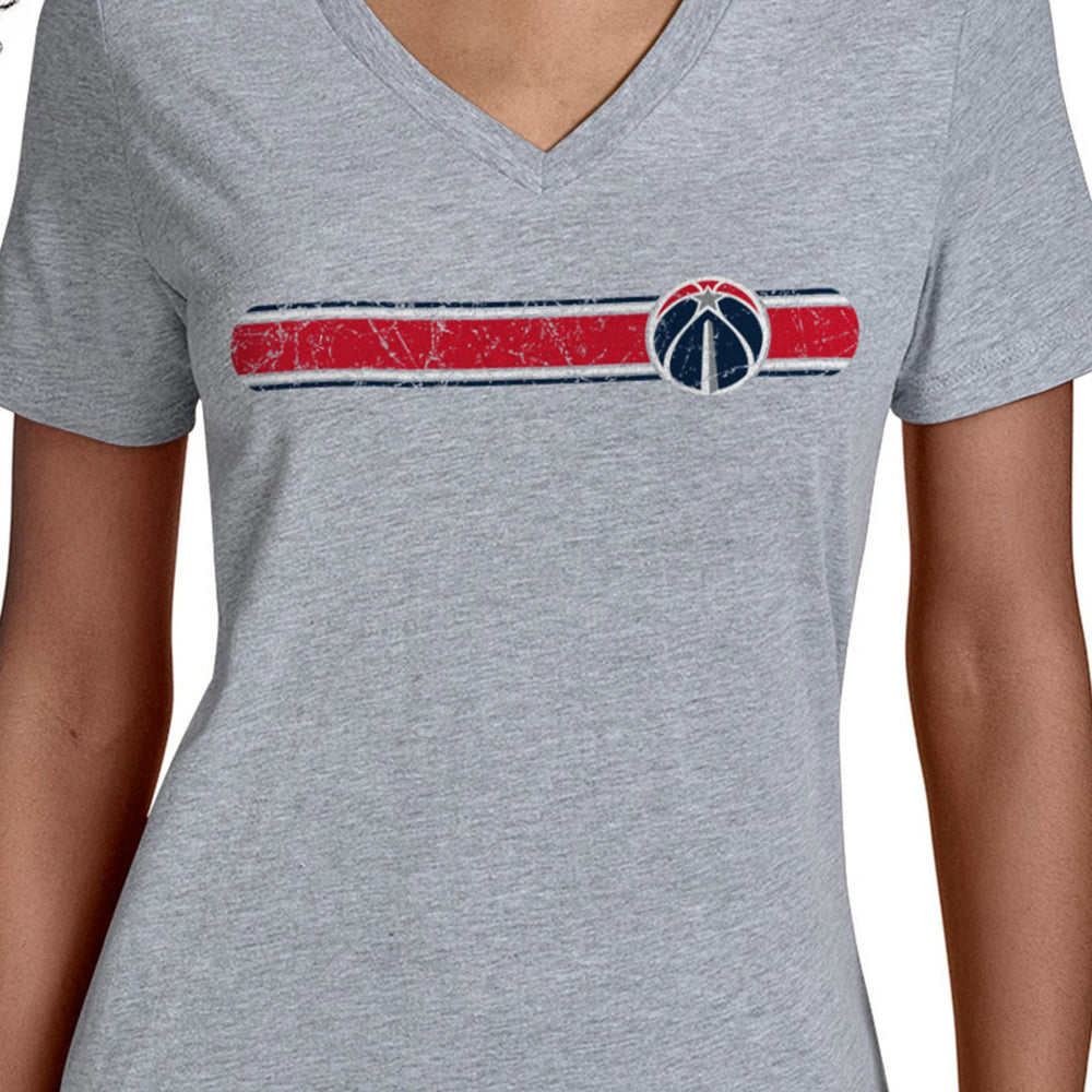 Washington Wizards Starter Women's Team Stripe V-Neck T-Shirt
