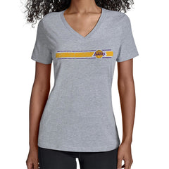 Los Angeles Lakers Starter Women's Team Stripe V-Neck T-Shirt