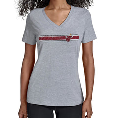 Miami Heat Starter Women's Team Stripe V-Neck T-Shirt