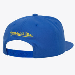 Mitchell & Ness Golden State Warriors Hardwood Classics Old School Stacked Text Snapback Hat sale