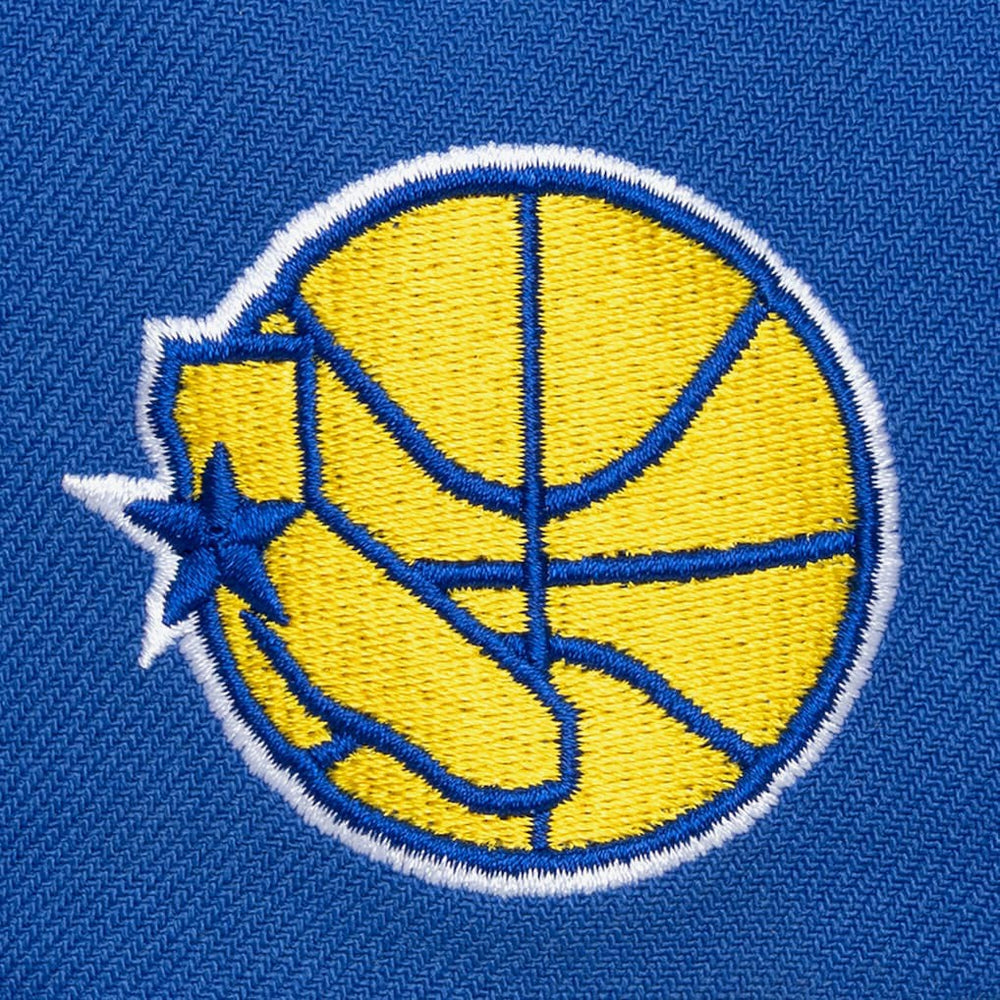 Mitchell & Ness Golden State Warriors Hardwood Classics Old School Stacked Text Snapback Hat sale