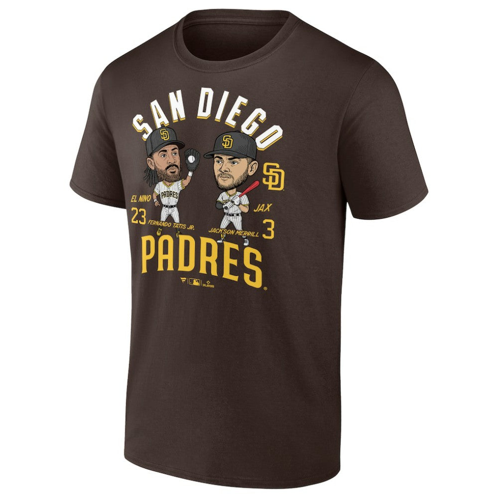 Brown Fernando Tatis Jr. & Jackson Merrill San Diego Padres Player Duo T-Shirt