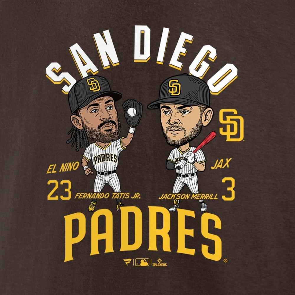 Brown Fernando Tatis Jr. & Jackson Merrill San Diego Padres Player Duo T-Shirt