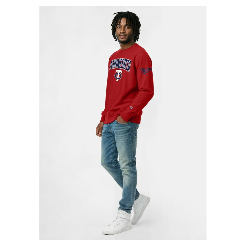 Red Minnesota Twins Champion Reverse Weave Chenille Sweatshirt