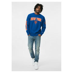 Royal New York Mets Champion Reverse Weave Chenille Sweatshirt