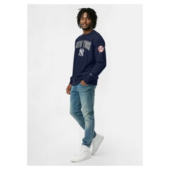 Navy New York Yankees Champion Reverse Weave Chenille Sweatshirt