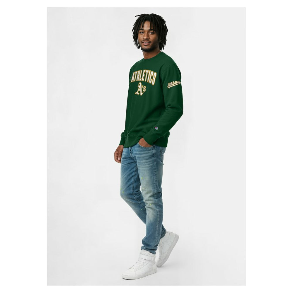 Green Athletics Champion Reverse Weave Chenille Sweatshirt