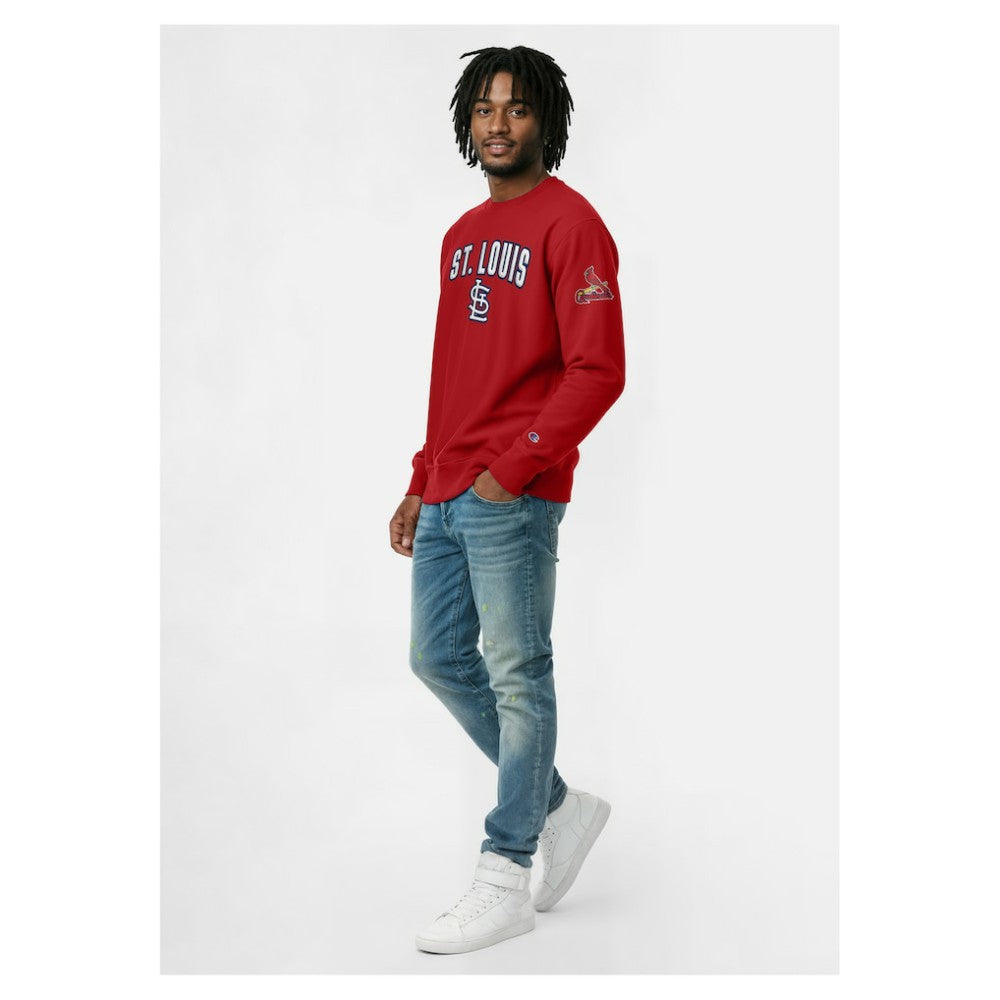Red St. Louis Cardinals Champion Reverse Weave Chenille Sweatshirt