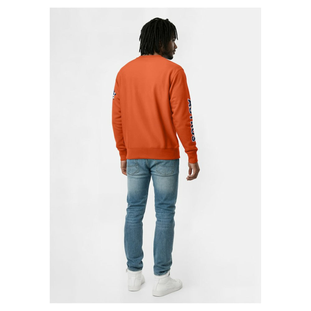 Orange Houston Astros Champion Reverse Weave Chenille Sweatshirt