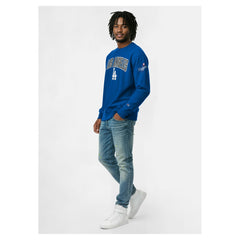 Royal Los Angeles Dodgers Champion Reverse Weave Chenille Sweatshirt