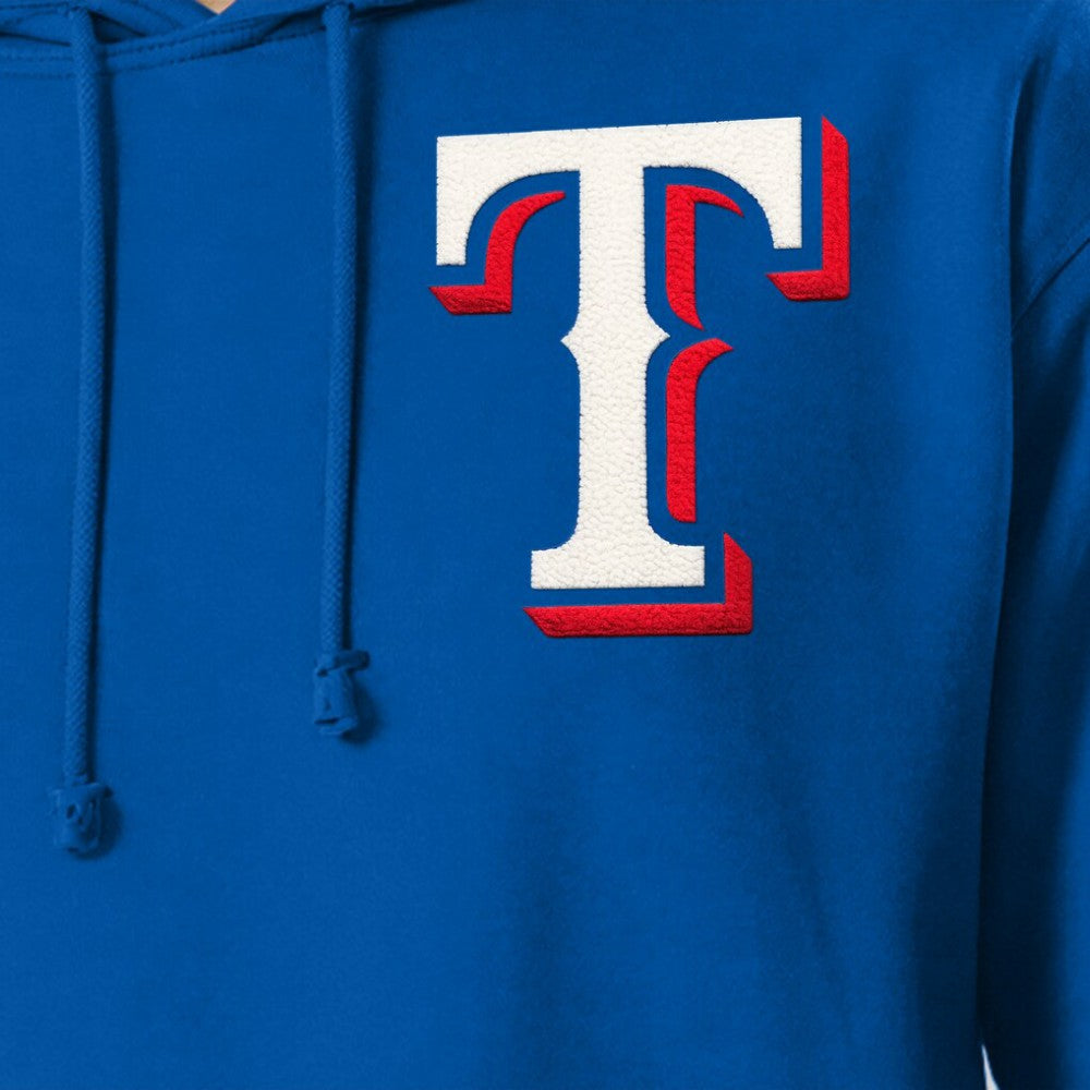 Royal Texas Rangers Champion Reverse Weave Chenille Hoodie