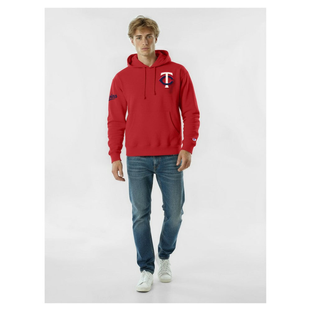 Red Minnesota Twins Champion Reverse Weave Chenille Hoodie