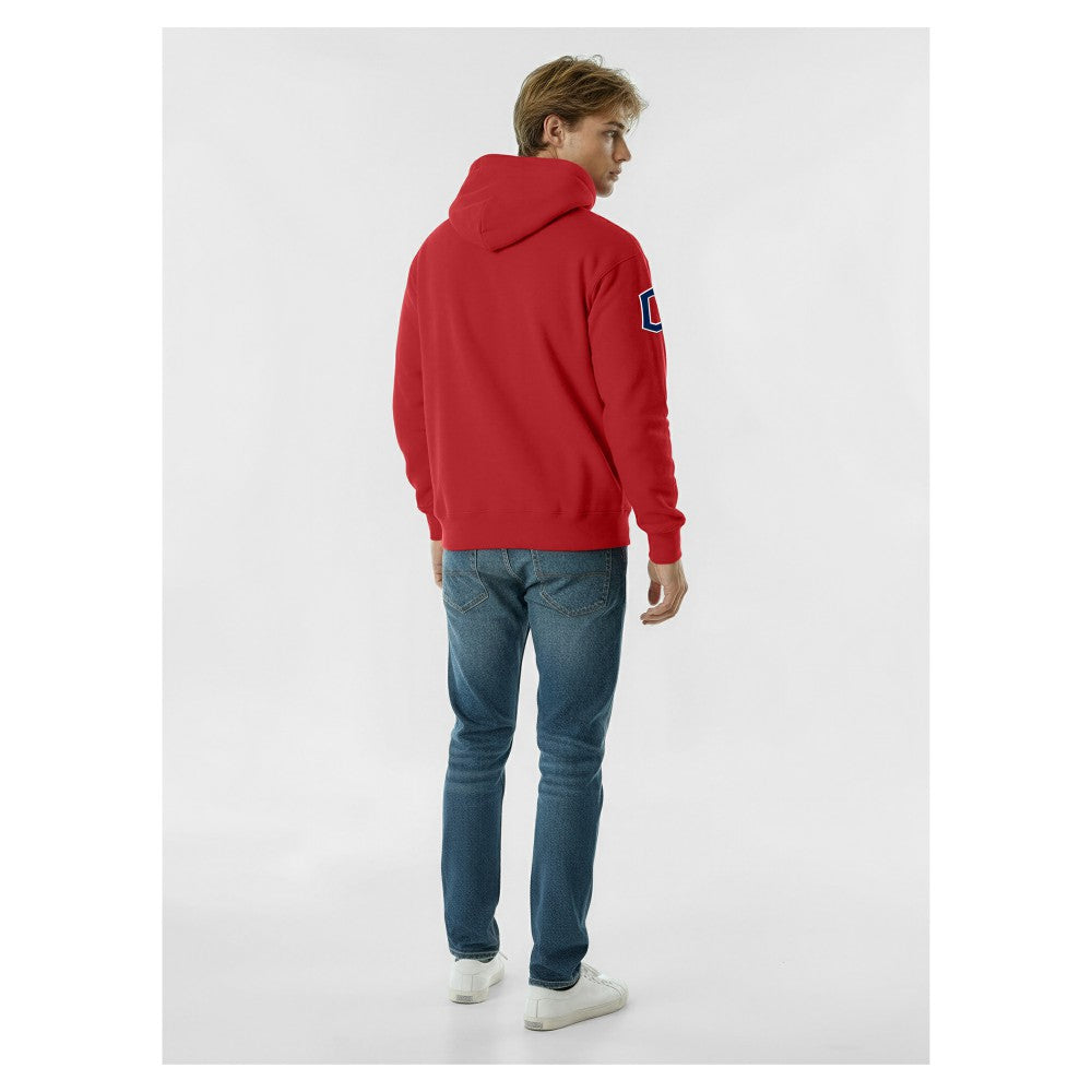 Red Cleveland Guardians Champion Reverse Weave Chenille Hoodie