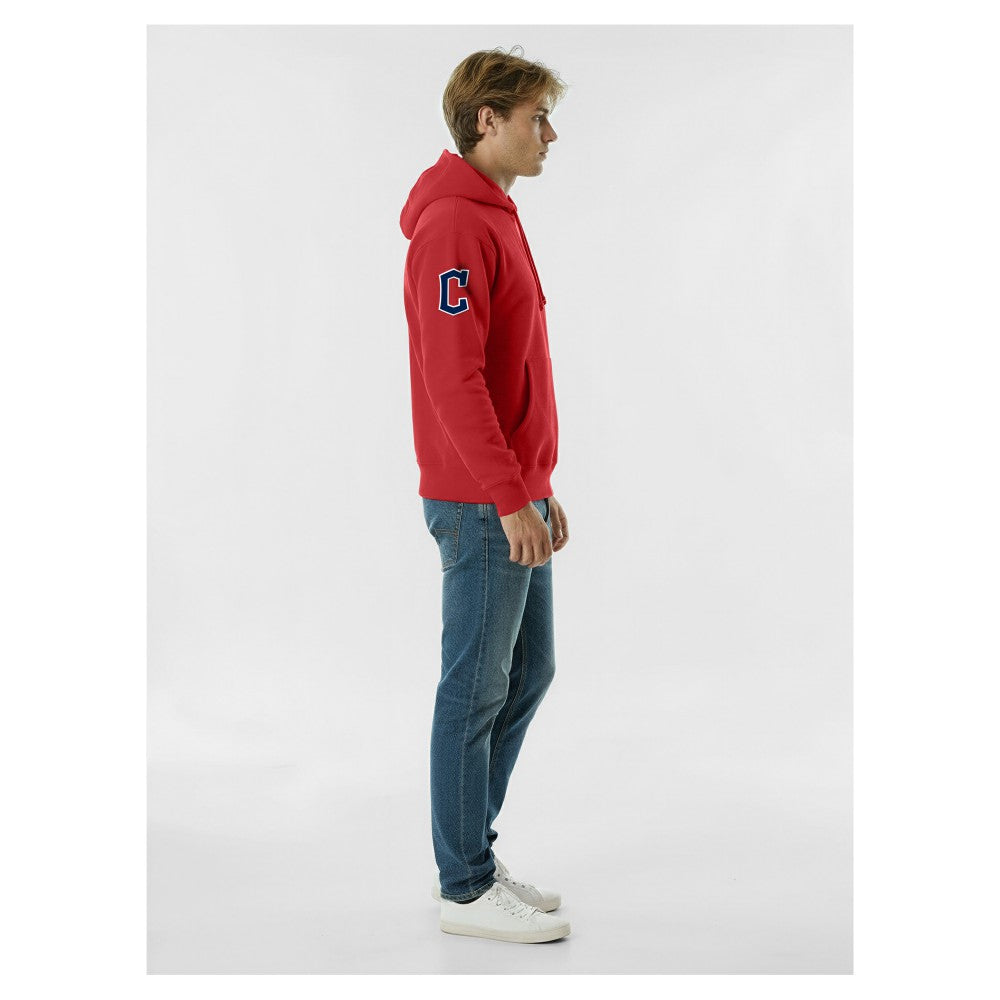Red Cleveland Guardians Champion Reverse Weave Chenille Hoodie