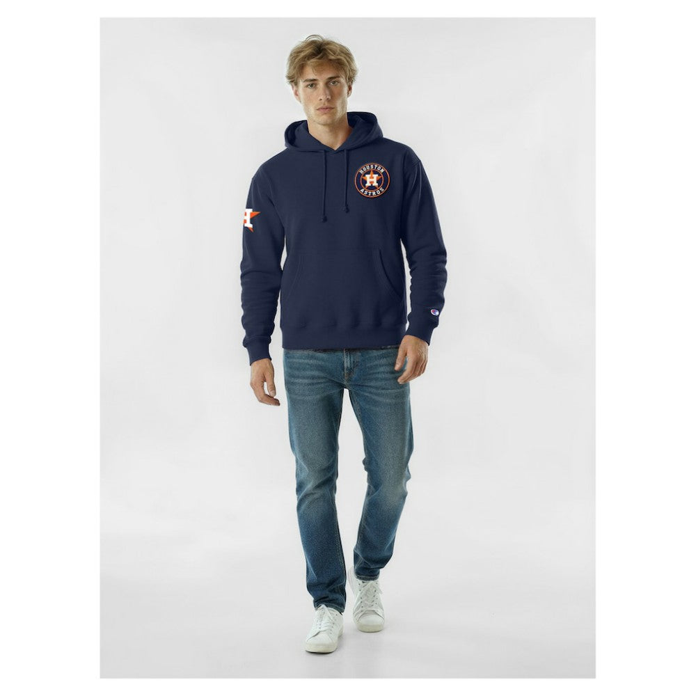Navy Houston Astros Champion Reverse Weave Chenille Hoodie