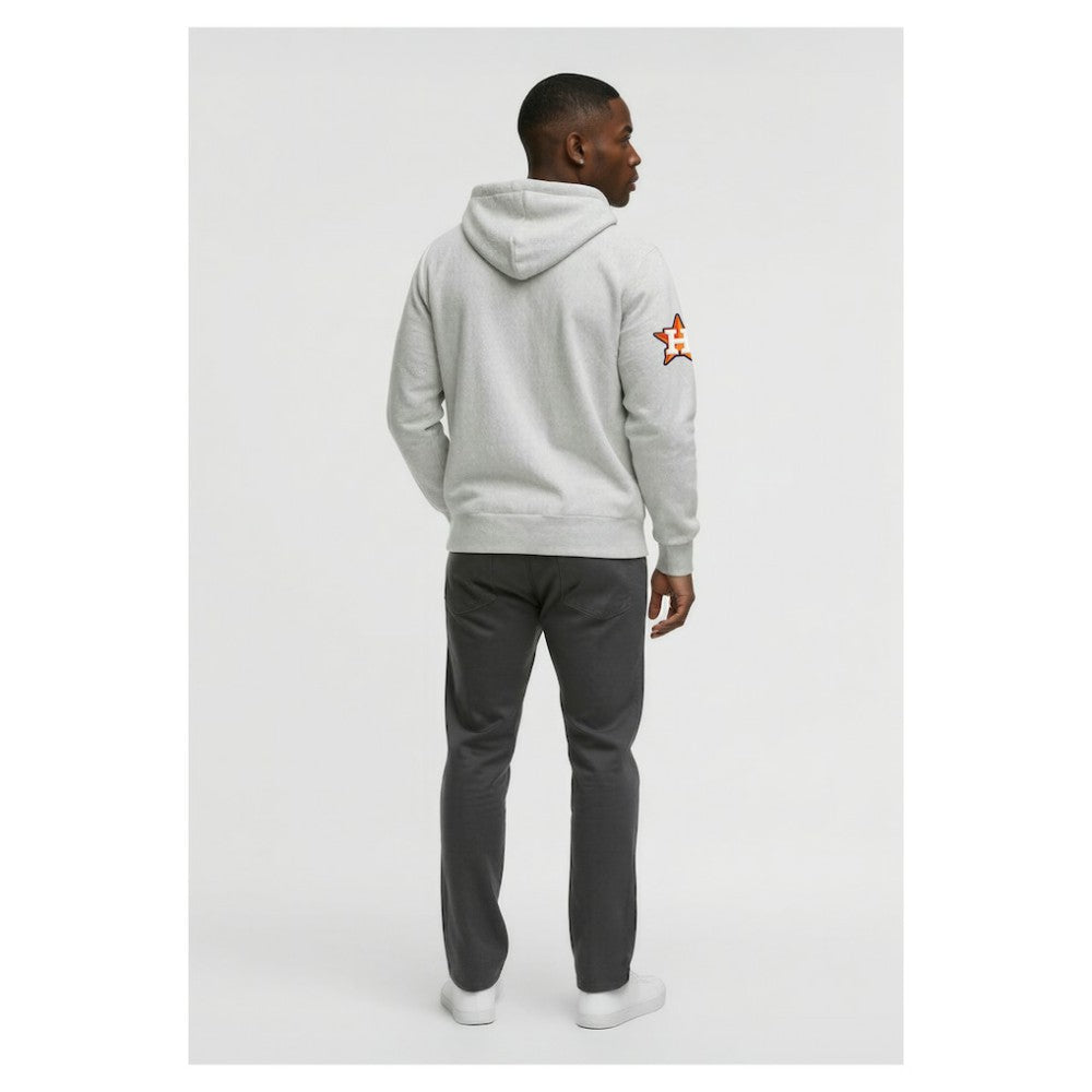 Gray Houston Astros Champion Reverse Weave Chenille Full-Zip Hoodie