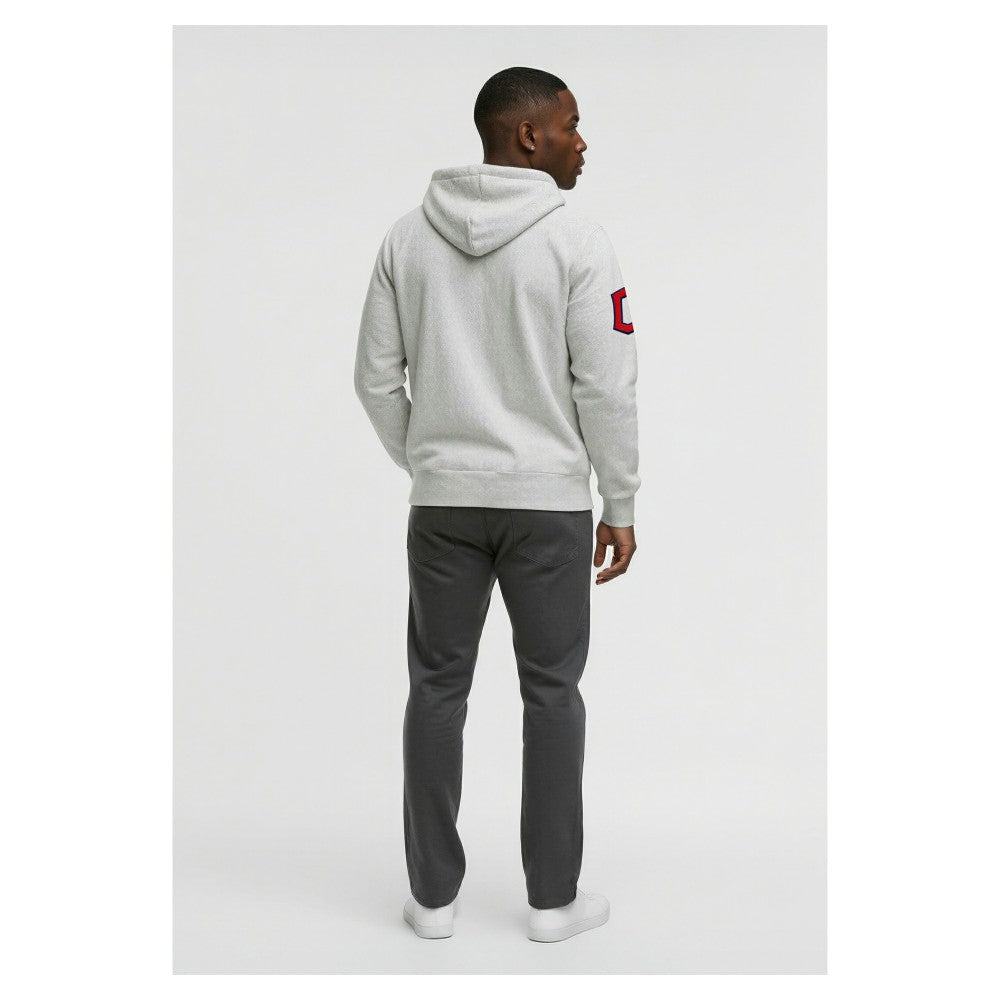 Gray Cleveland Guardians Champion Reverse Weave Chenille Full-Zip Hoodie