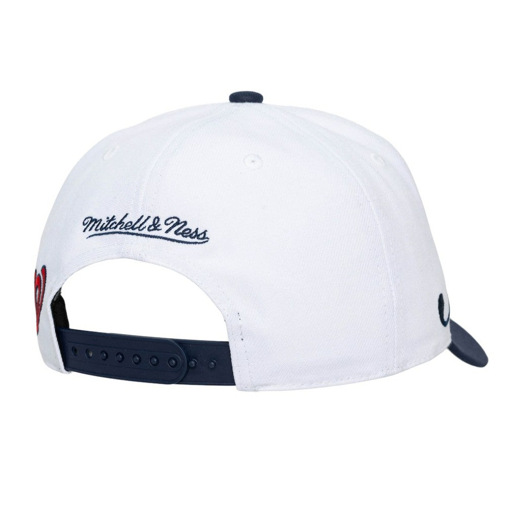 White/Navy Washington Nationals Mitchell & Ness Unisex XL Script Pro Crown Adjustable Hat