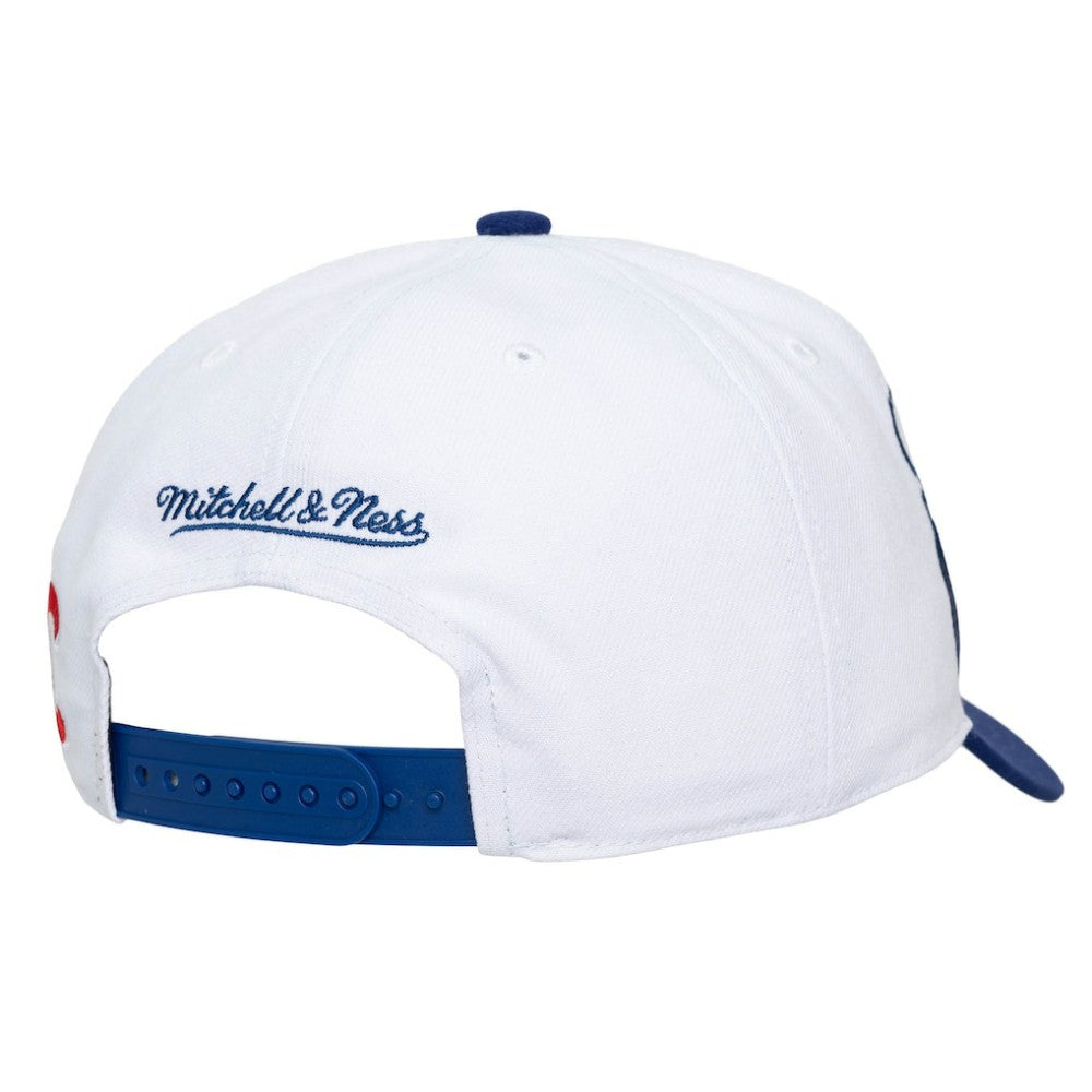 White/Royal Chicago Cubs Mitchell & Ness Unisex XL Script Pro Crown Snapback Hat