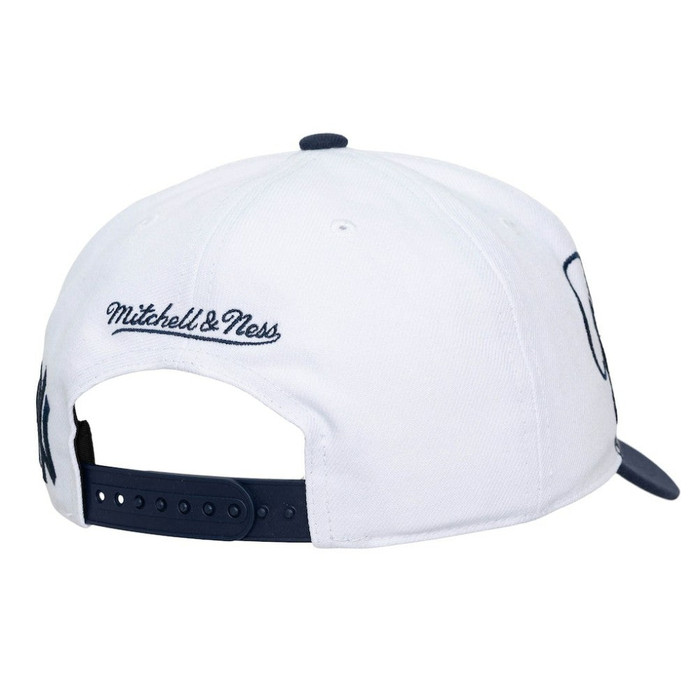 White/Navy New York Yankees Mitchell & Ness Unisex XL Script Pro Crown Adjustable Hat
