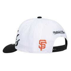 White/Black San Francisco Giants Mitchell & Ness Unisex XL Script Pro Crown Adjustable Hat
