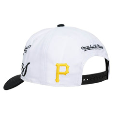 White/Black Pittsburgh Pirates Mitchell & Ness Unisex XL Script Pro Crown Adjustable Hat