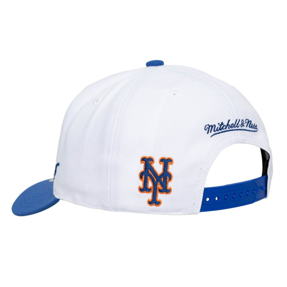 White/Royal New York Mets Mitchell & Ness Unisex XL Script Pro Crown Snapback Hat