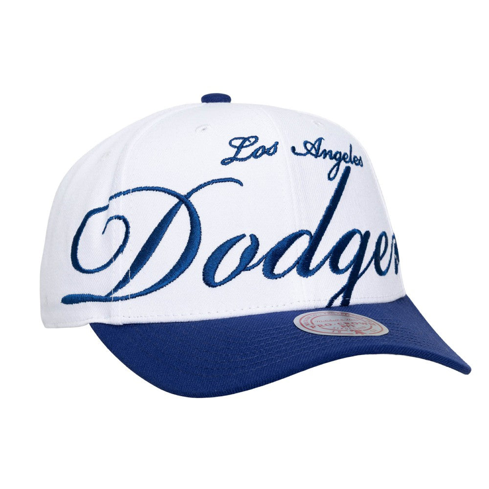 White/Royal Los Angeles Dodgers Mitchell & Ness Unisex XL Script Pro Crown Snapback Hat
