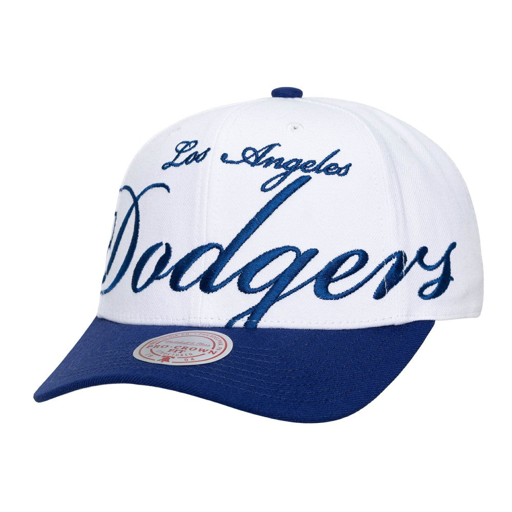 White/Royal Los Angeles Dodgers Mitchell & Ness Unisex XL Script Pro Crown Snapback Hat