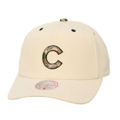 Cream Chicago Cubs Mitchell & Ness Unisex Camo Logo Pro Crown Snapback Hat