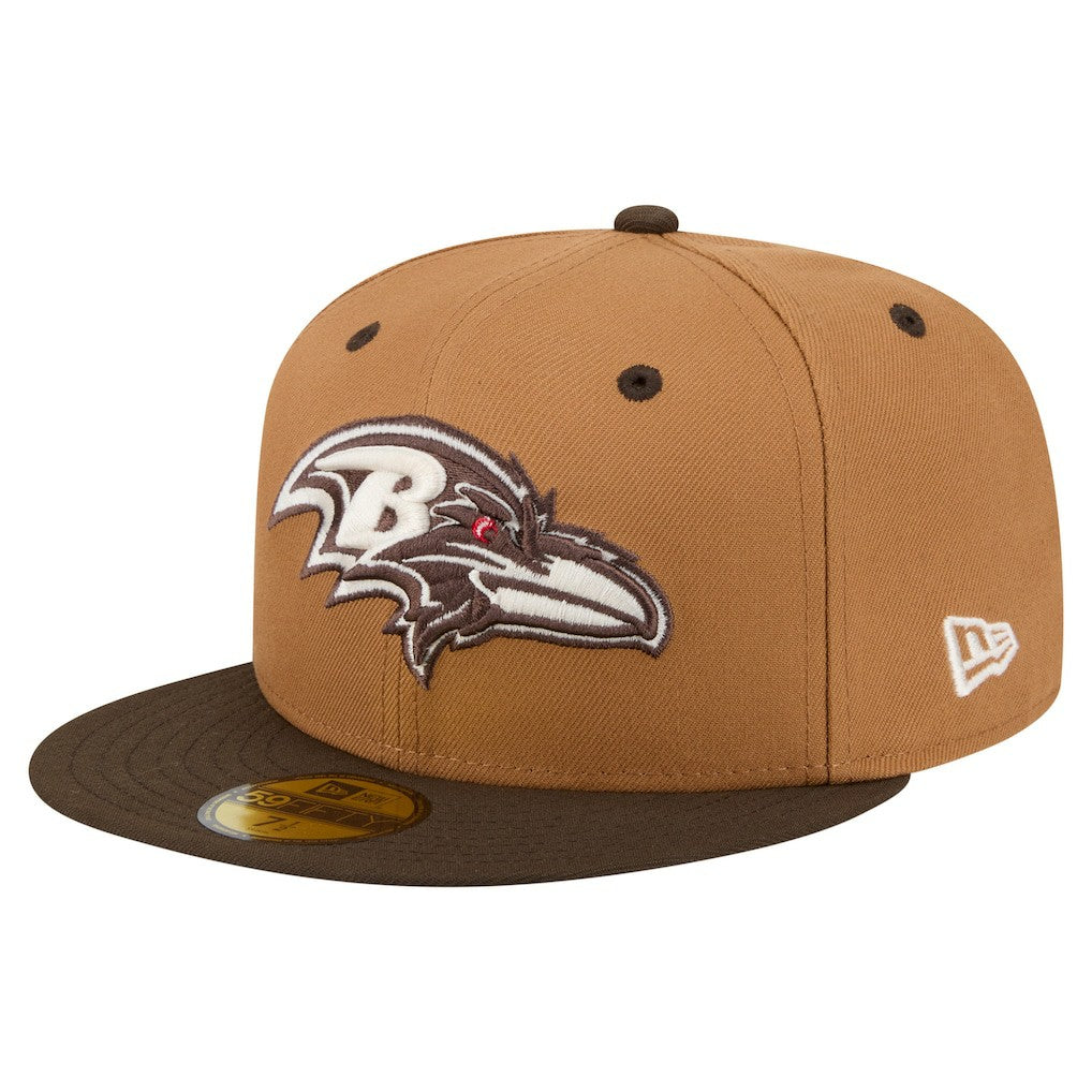 Two-Tone Walnut 59FIFTY Fitted Hat - Baltimore Ravens Hats