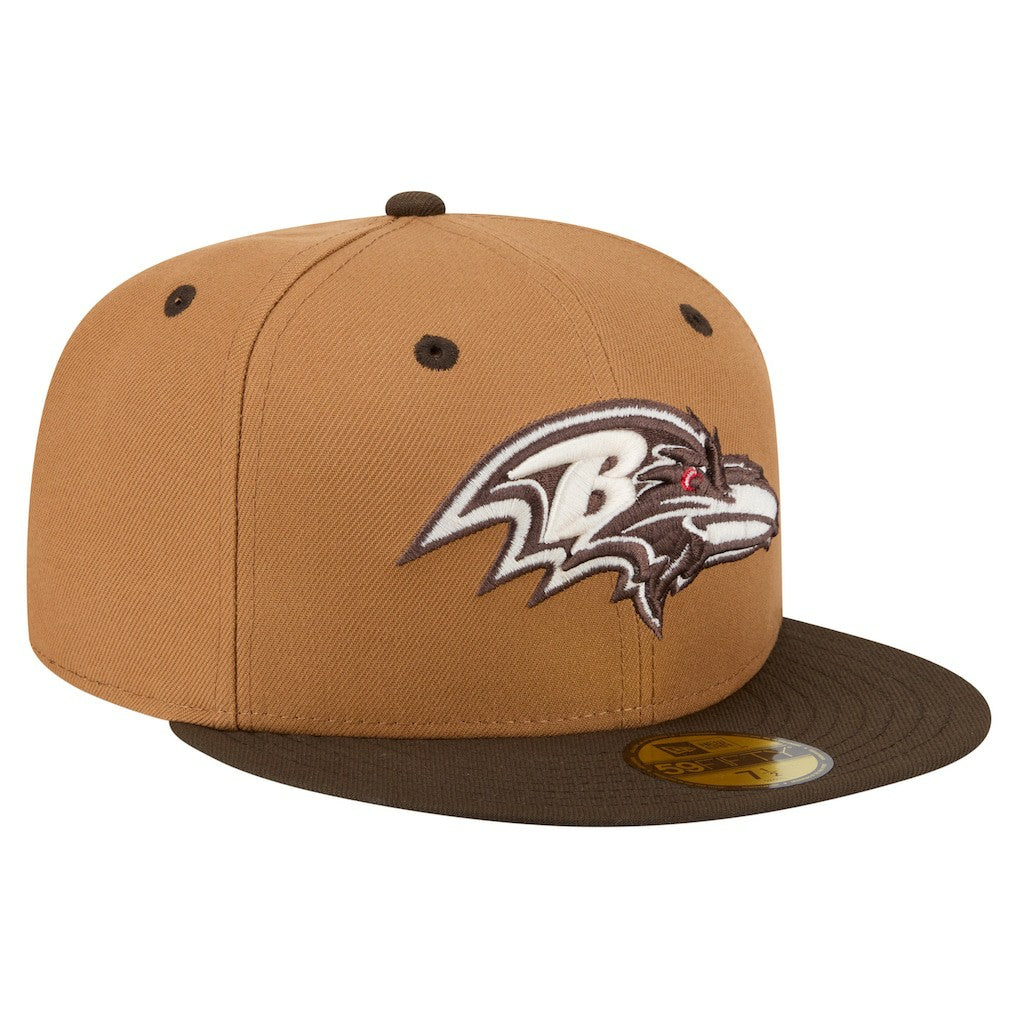 Two-Tone Walnut 59FIFTY Fitted Hat - Baltimore Ravens Hats