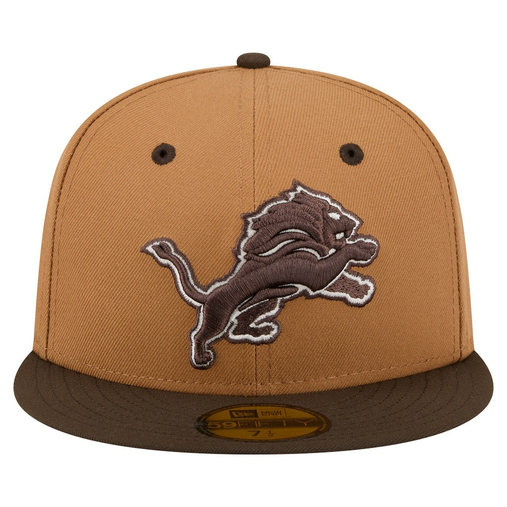 Two-Tone Walnut 59FIFTY Fitted Hat - Detroit Lions Hats